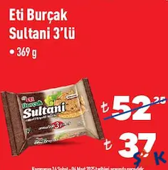 ETİ BURÇAK SULTANİ 3'LÜ BİSKÜVİ ETİ BURÇAK SULTANİ 3'LÜ BİSKÜVİ